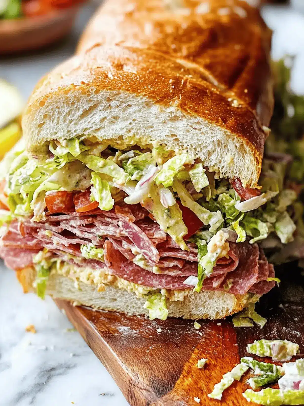 Italian Grinder Salad Sandwich