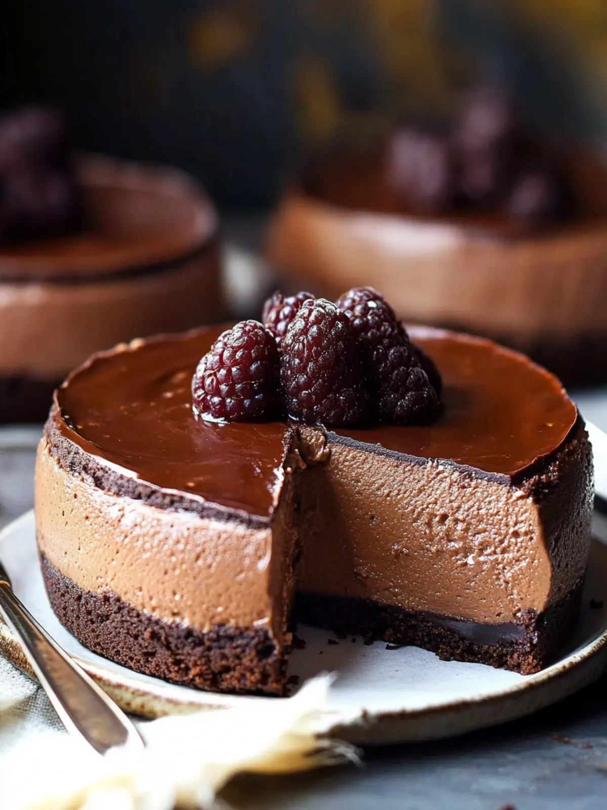 Brownie Chocolate Basque Cheesecake