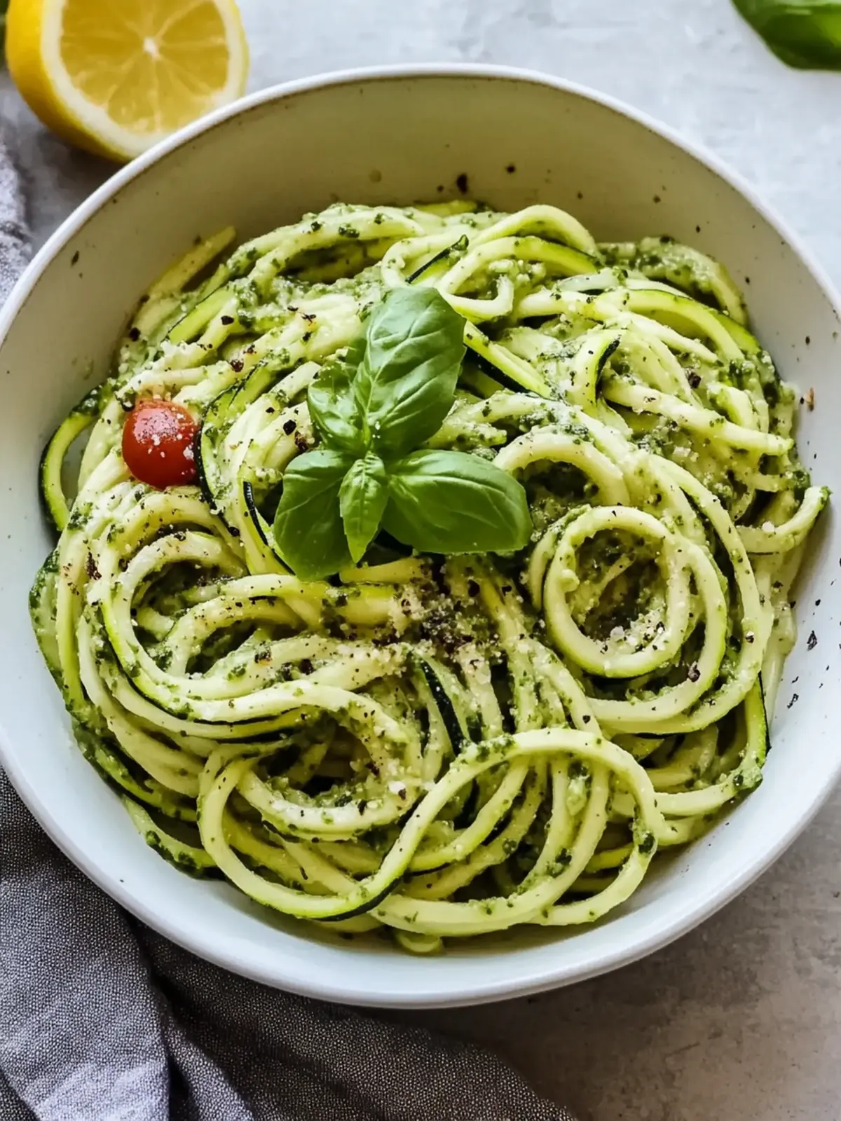 Pesto Zucchini Noodles