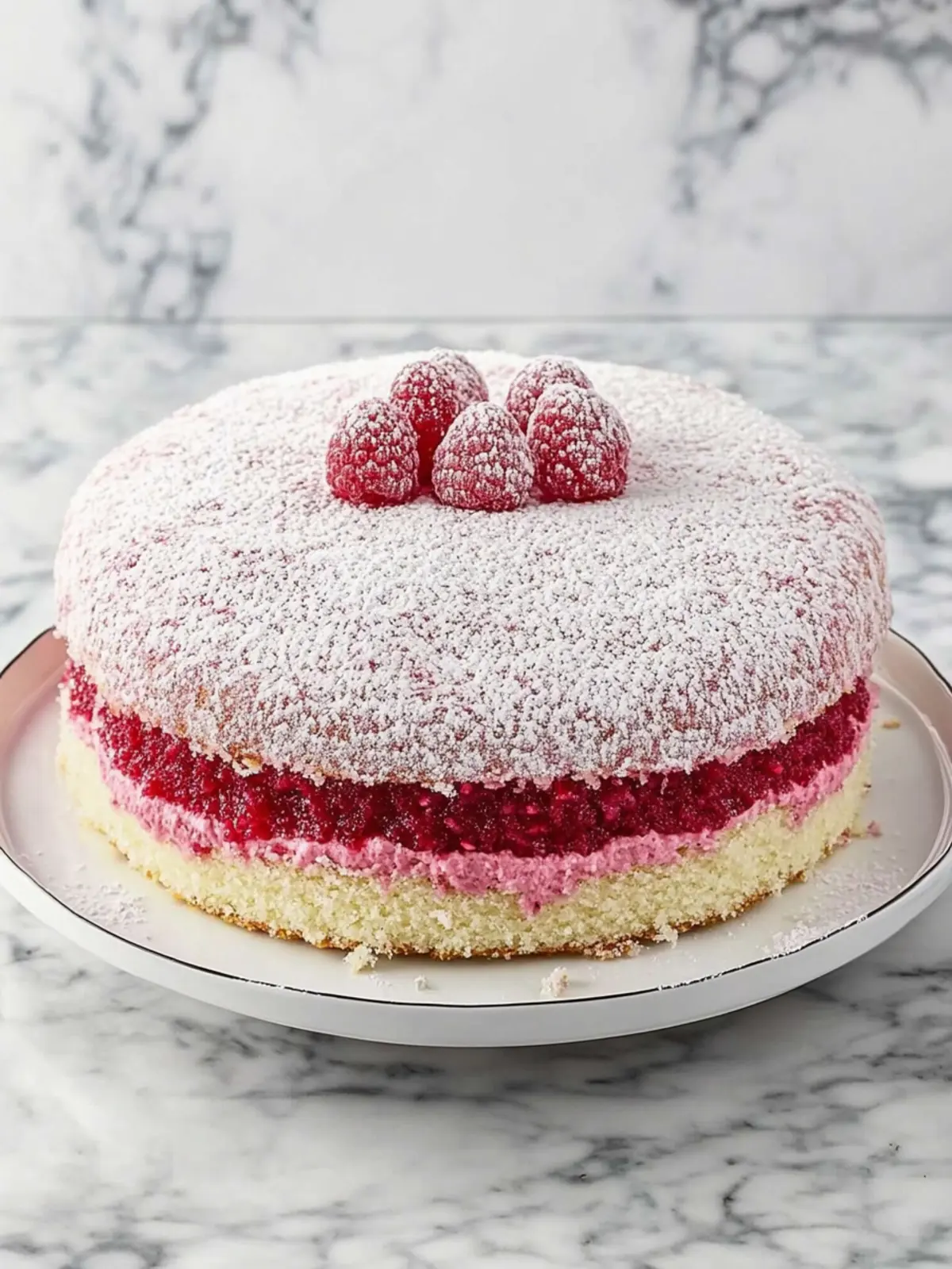 Raspberry Lamington Cake