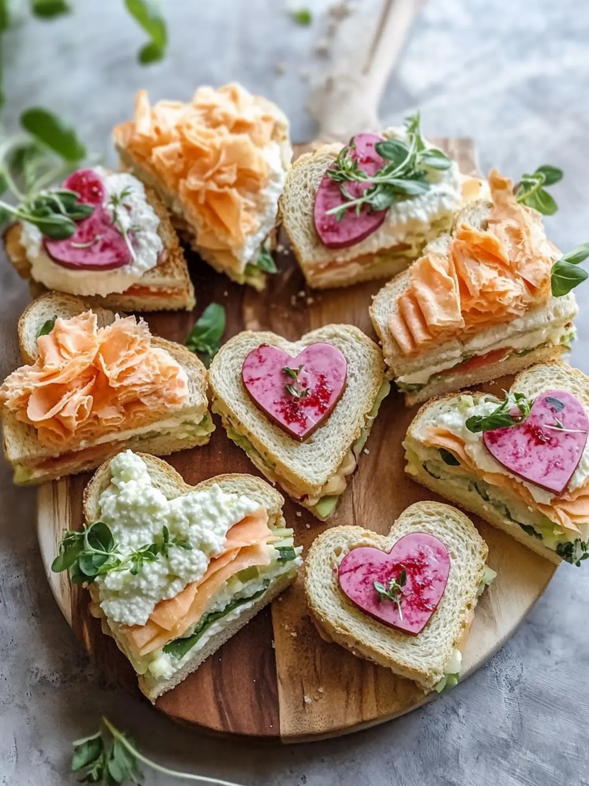 Perfect Galentines Heart-Shaped Tea Sandwich Board