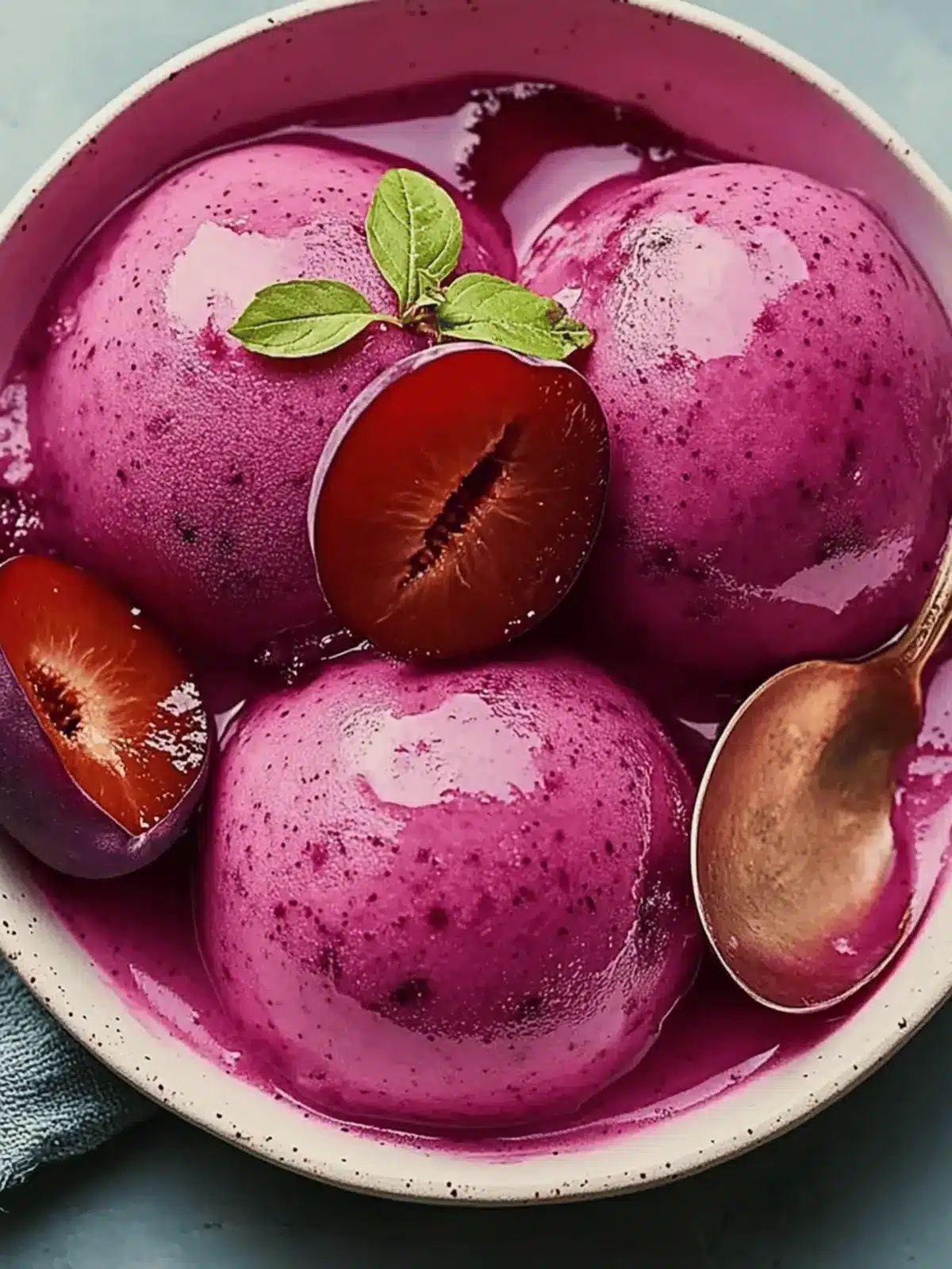 Creamy Cardamom Plum Sorbet for Refreshing Summer Bliss 4 Cardamom Plum Sorbet