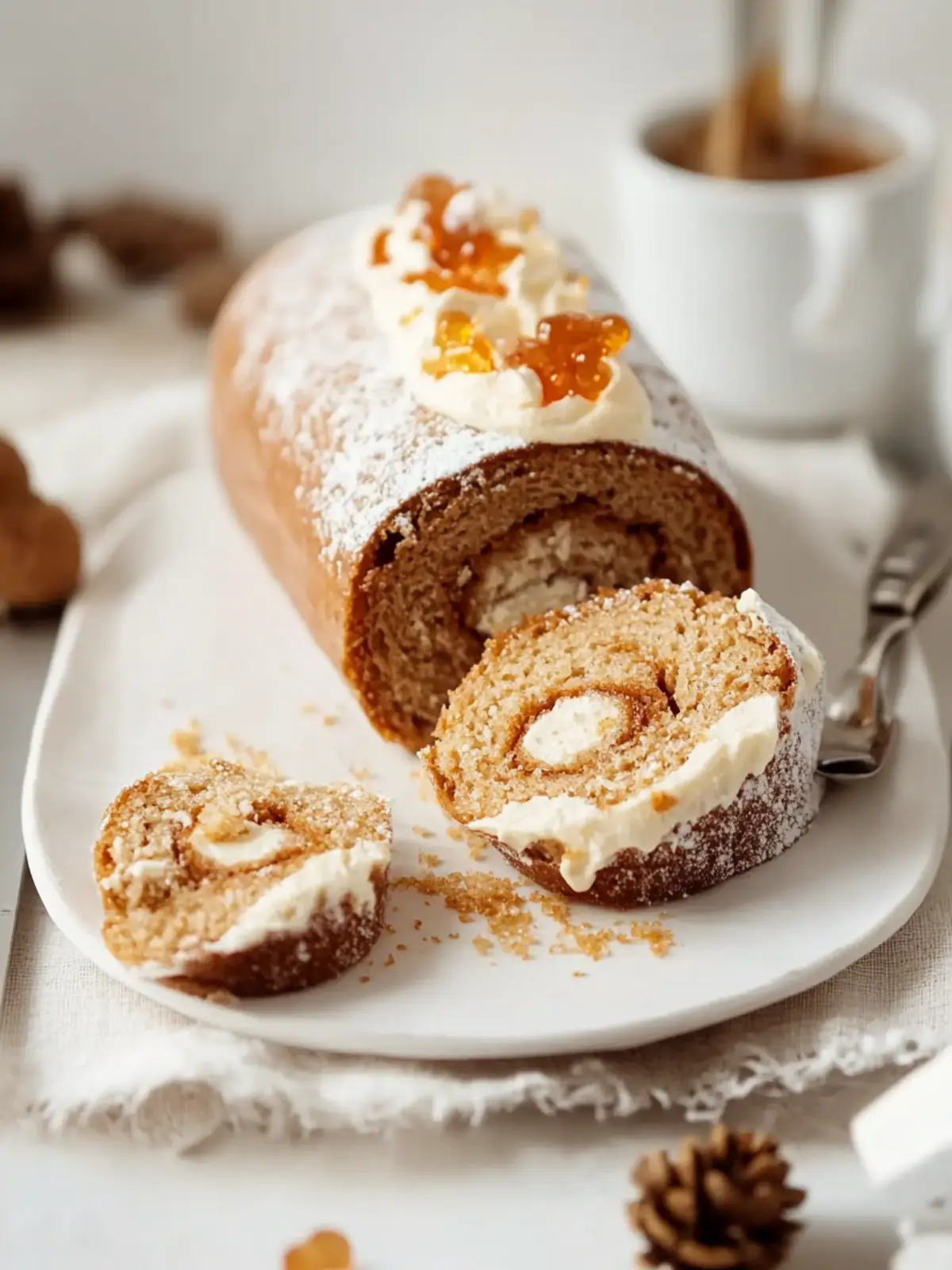 Ginger Spice Swiss Roll