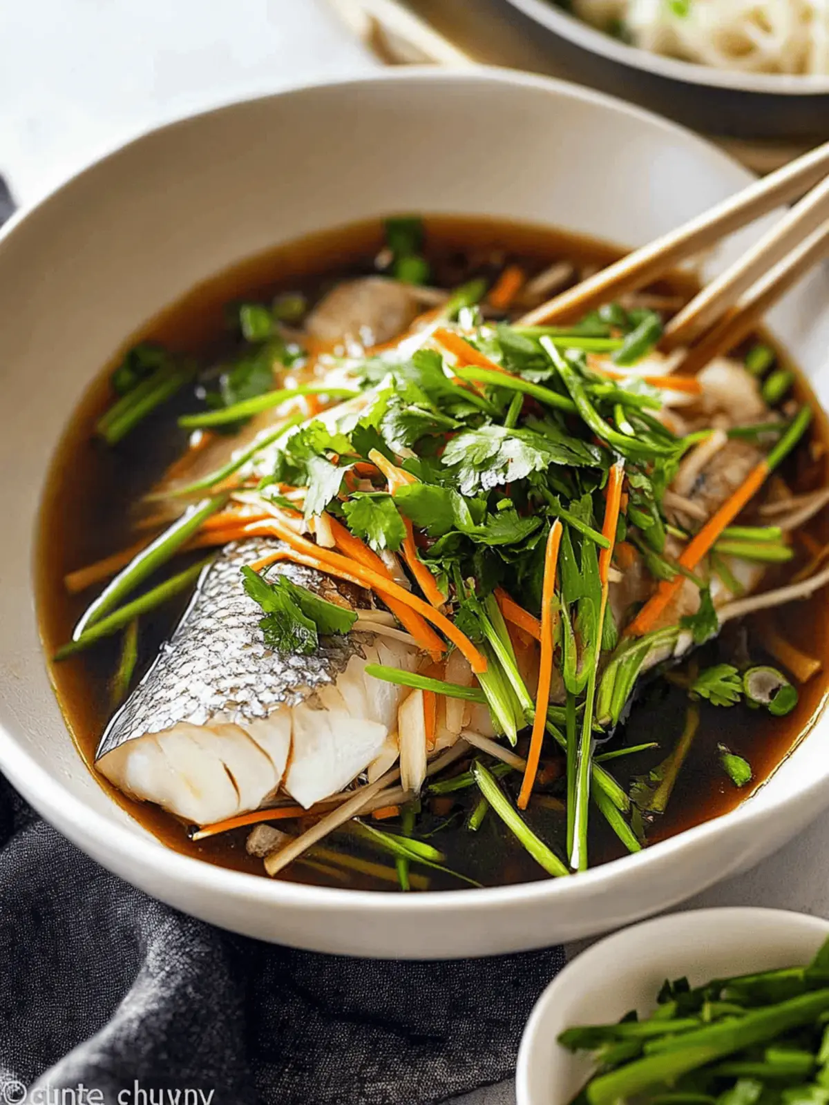 Steamed Fish with Ginger and Soy Sauce