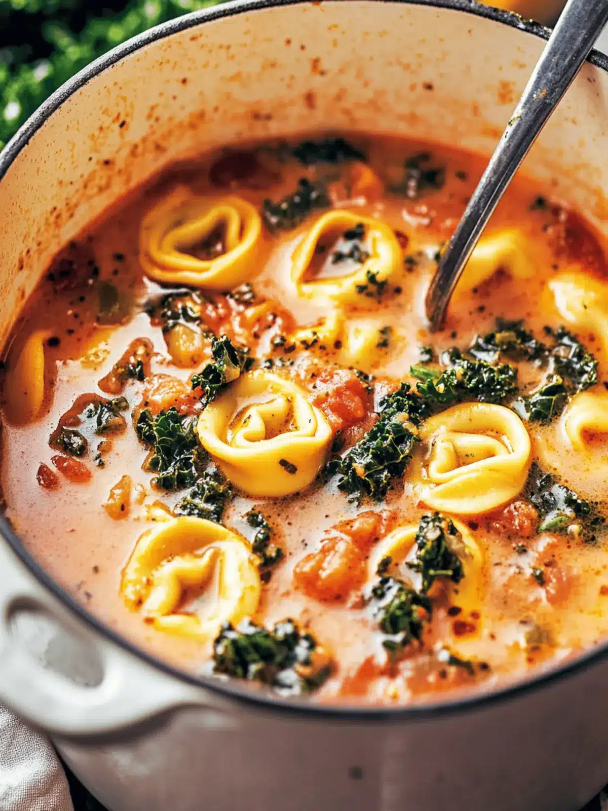 Creamy Vegetarian Tortellini Soup with Kale in 30 Minutes 4 Creamy Vegetarian Tortellini Soup with Kale