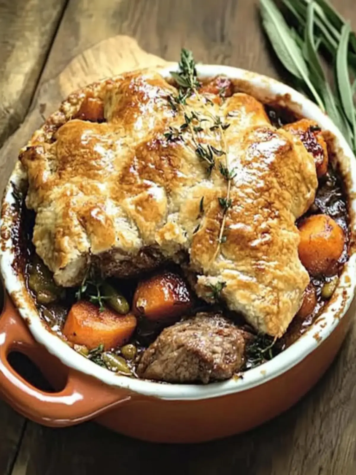Herby lamb cobbler