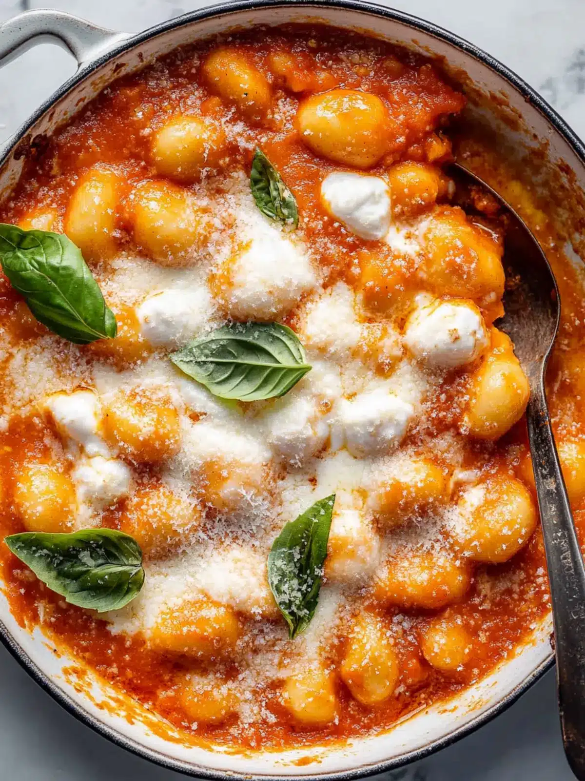 Baked Vodka Sauce Gnocchi with Burrata