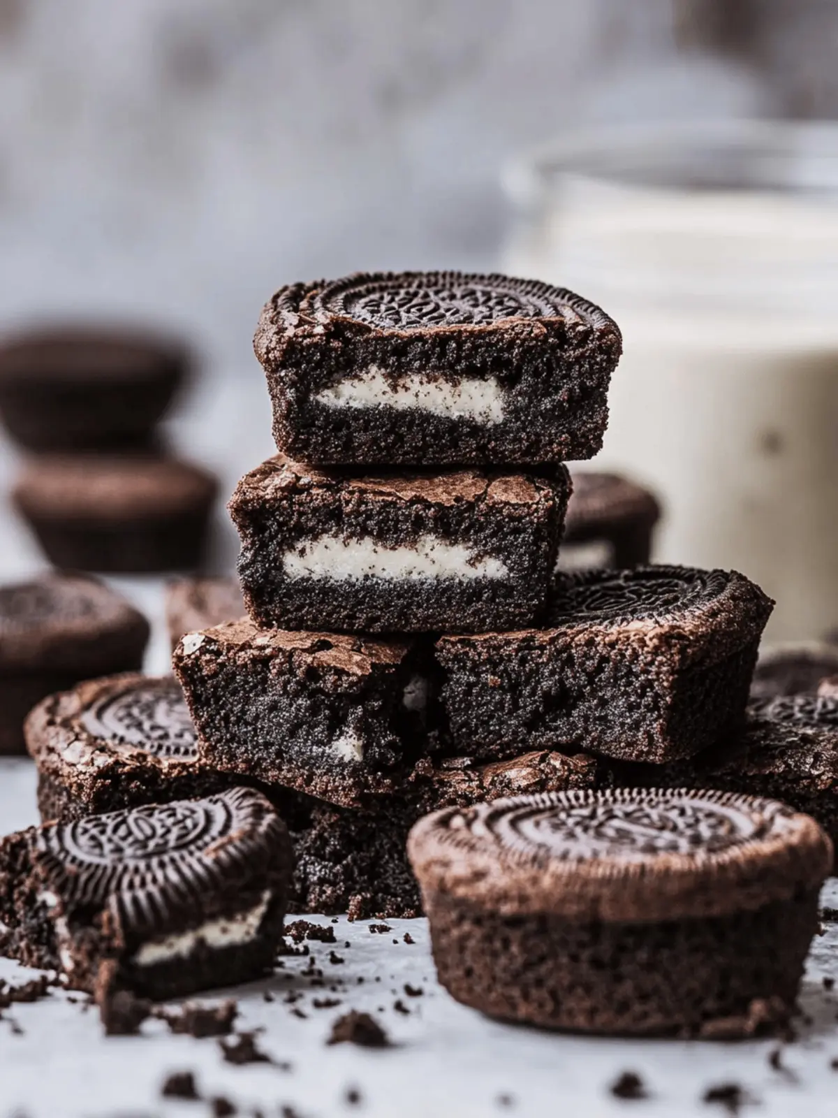 Oreo Stuffed Brownies: The Ultimate Chocolate Indulgence 3 Oreo Stuffed Brownies