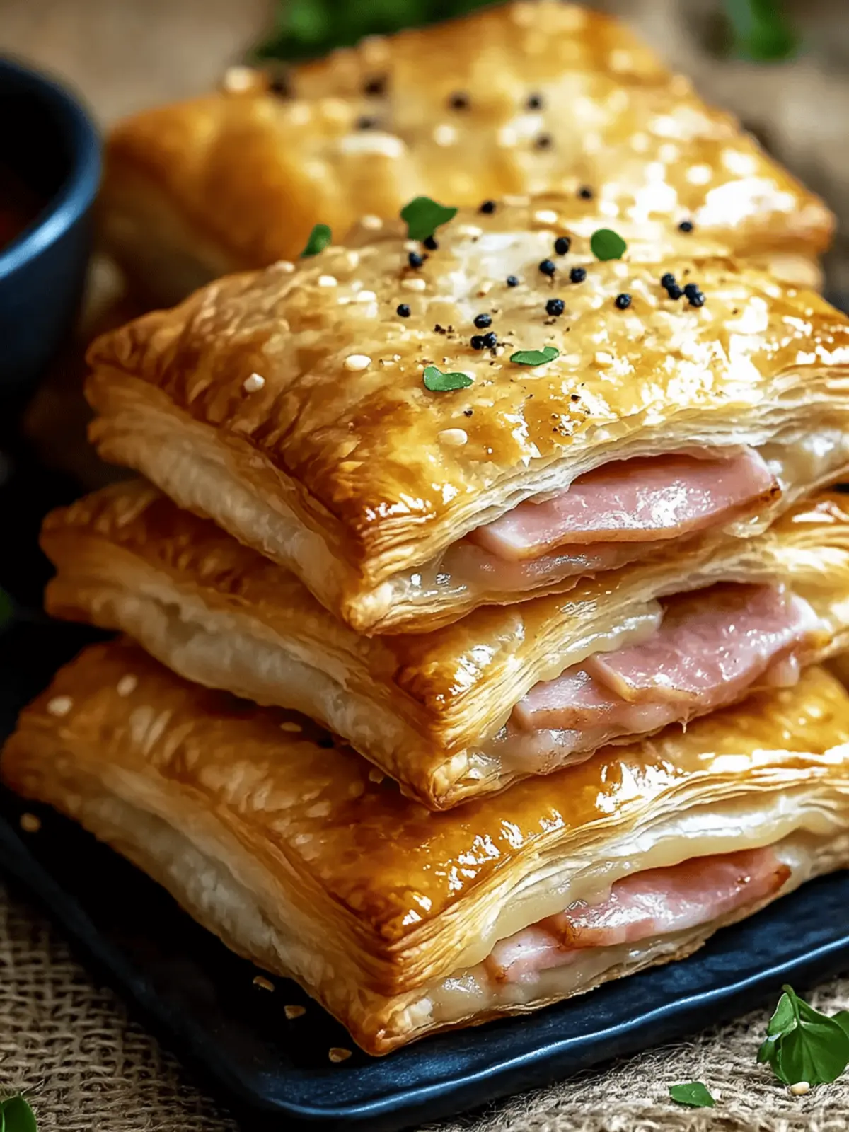 Ham and Cheese Puff Pastry Pockets for Effortless Indulgence 3 Ham and Cheese Puff Pastry Pockets