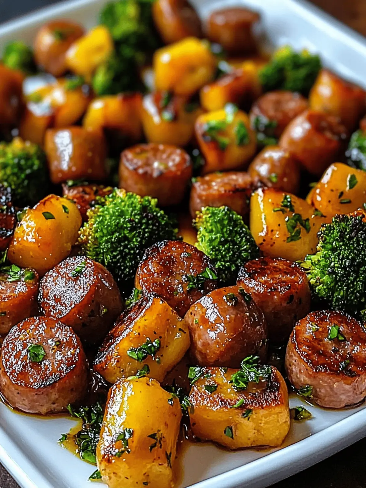 Honey Garlic Sheet Pan Sausage