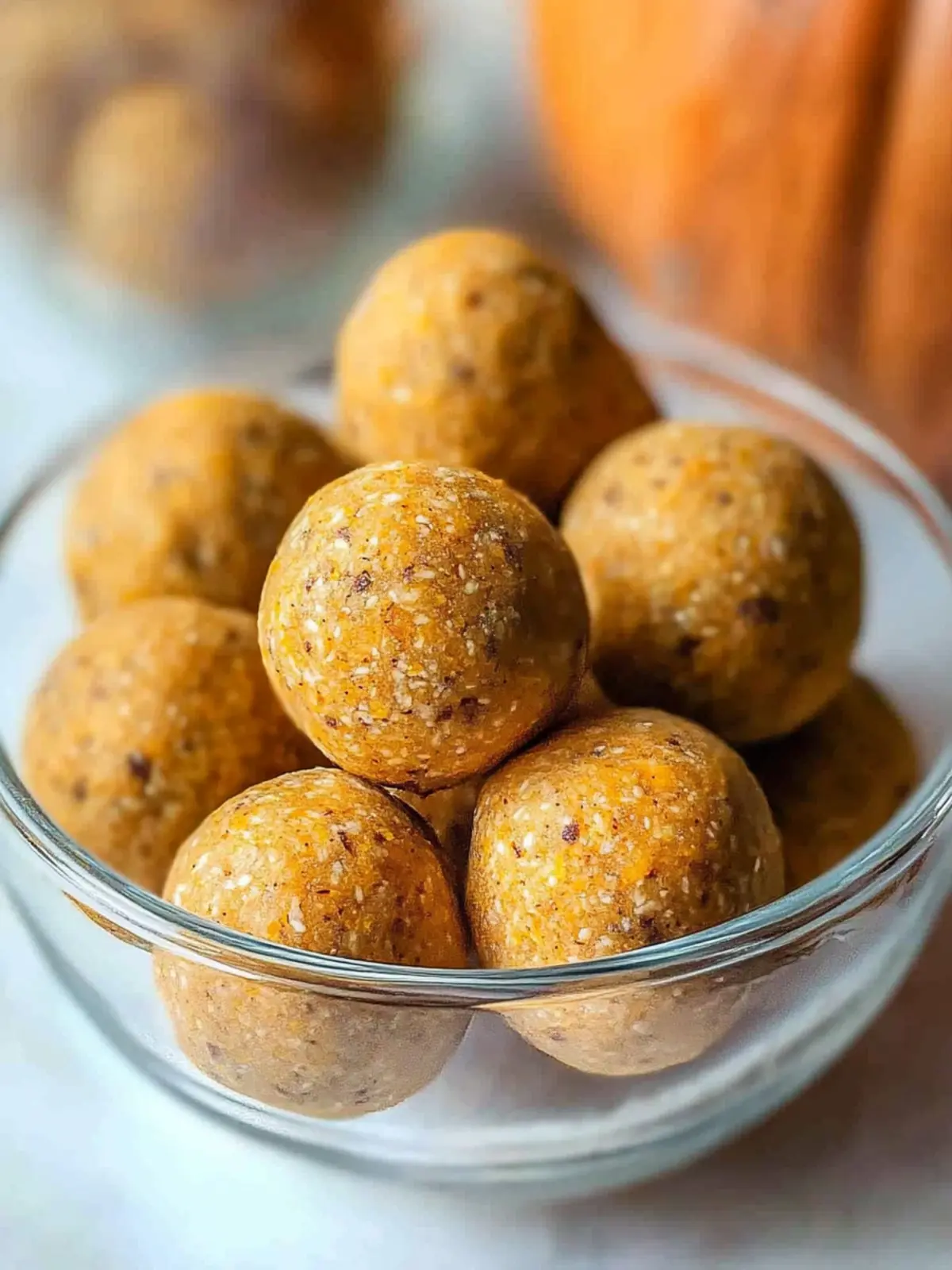 No Bake Pumpkin Protein Balls