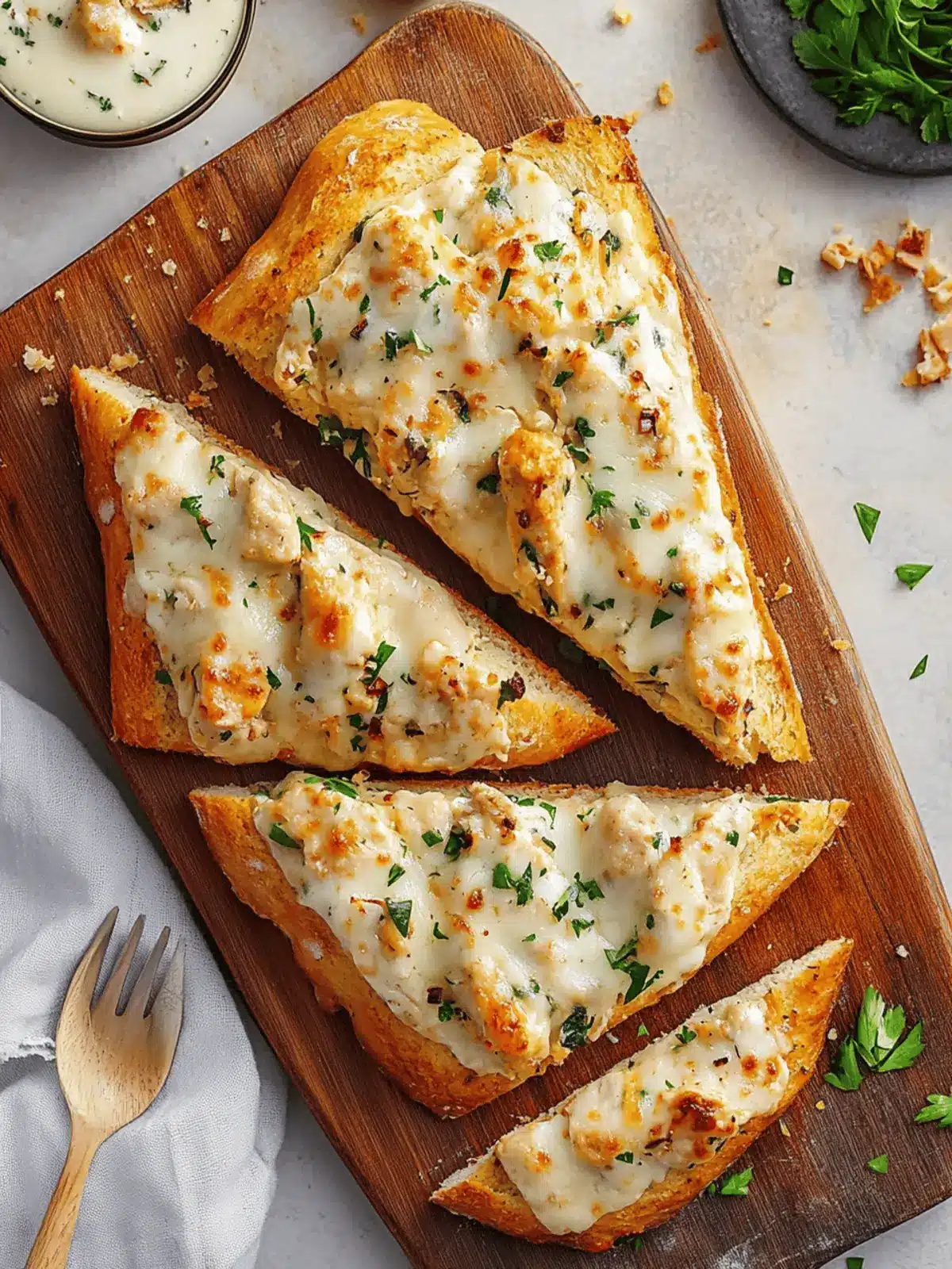Viral Chicken Alfredo Garlic Bread That Everyone Will Love 4 Viral Chicken Alfredo Garlic Bread That Everyone Will Love