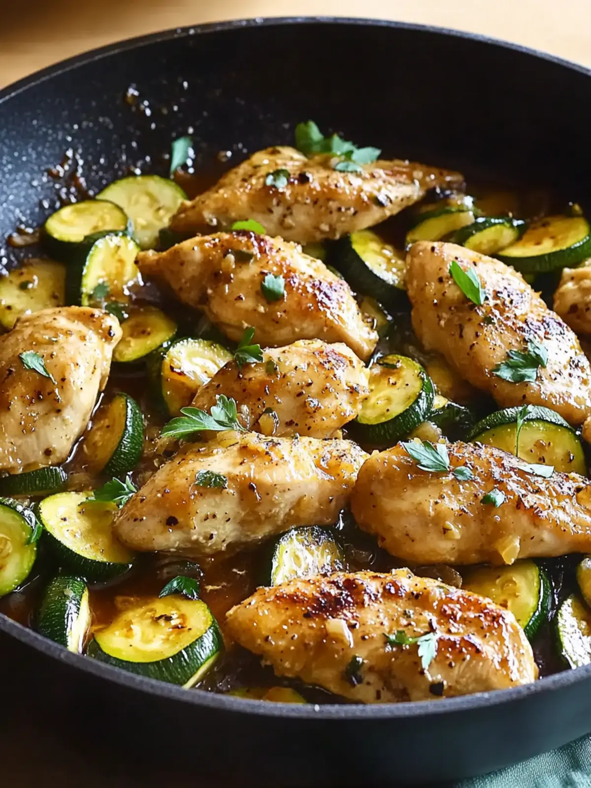 Honey Garlic Chicken and Zucchini Skillet
