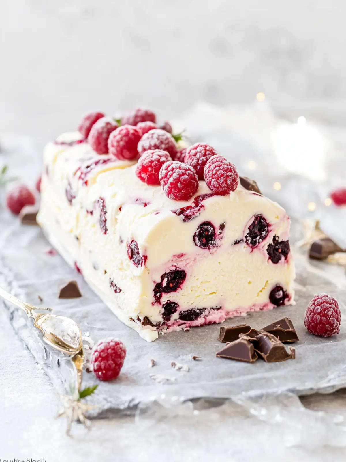 Raspberry Chocolate Semifreddo