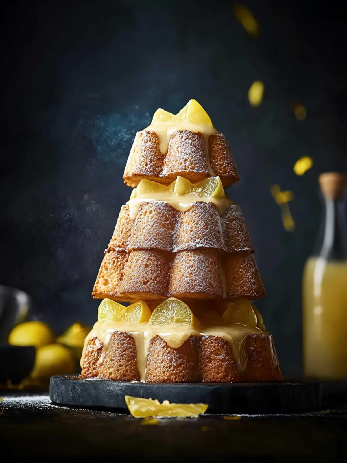 Limoncello filled pandoro tree recipe