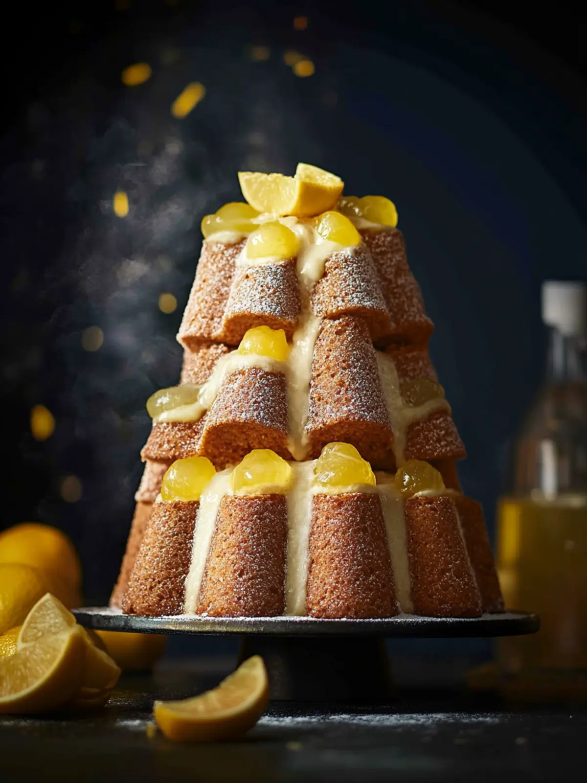 Limoncello filled pandoro tree recipe