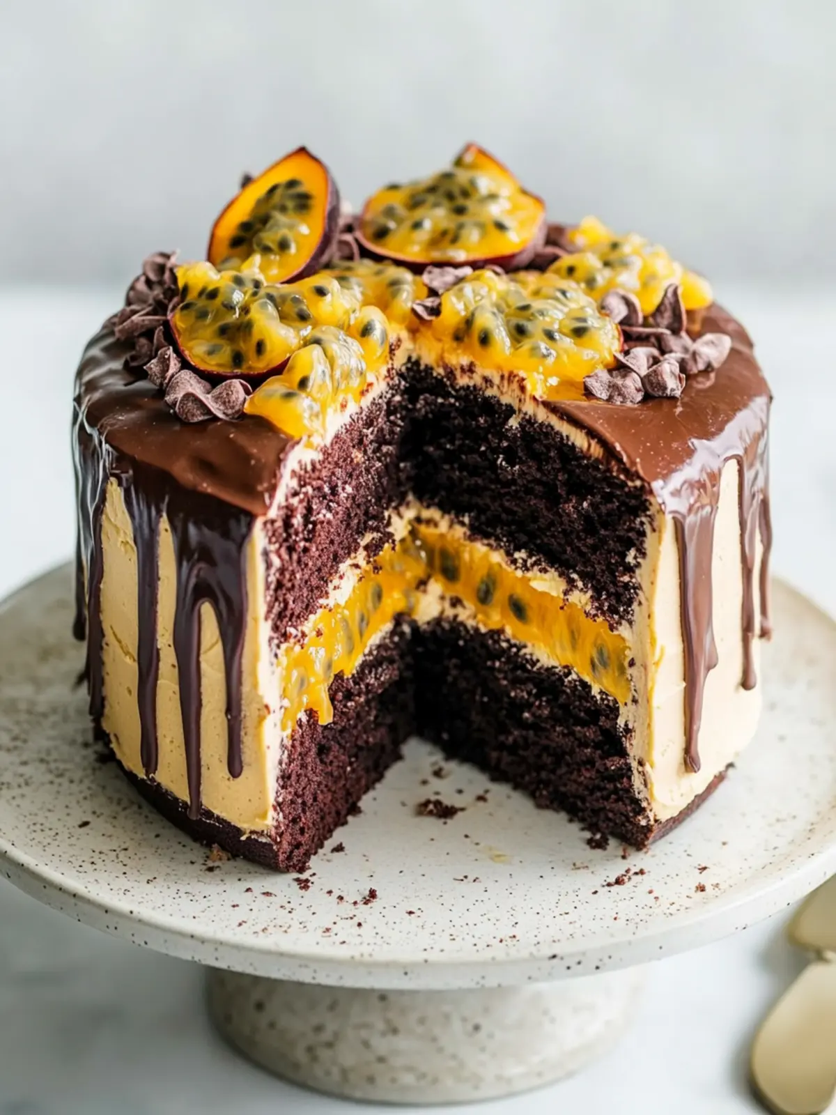 Chocolate & Passionfruit Layer Cake
