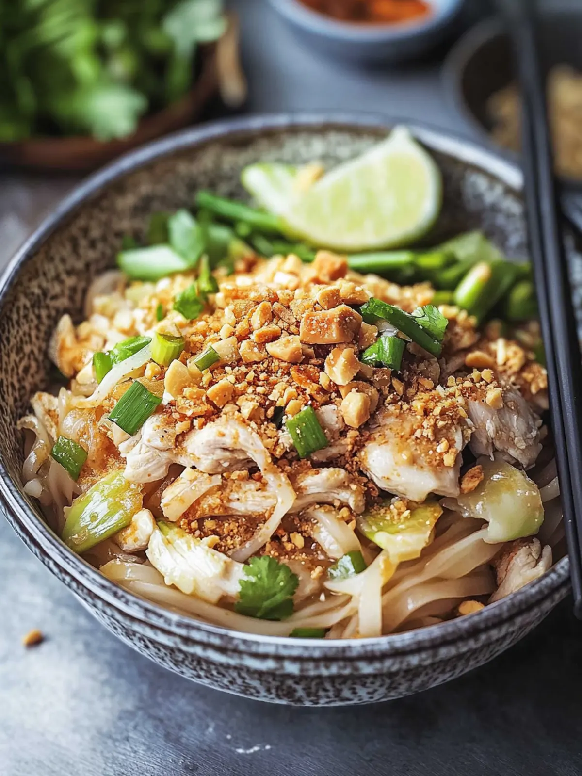 Kuay Tiew Kua Gai Thai Rice Noodles with Chicken