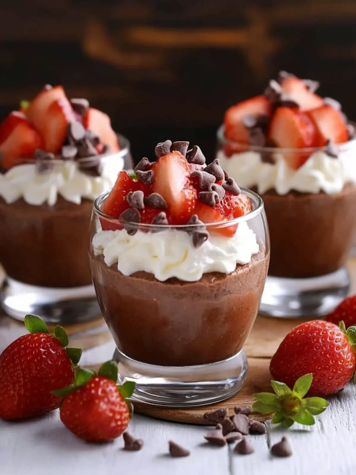 Strawberry Chocolate Mousse Cups