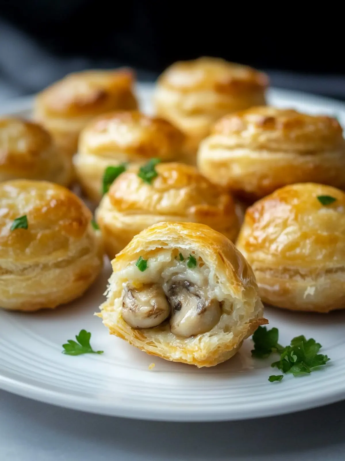 Mushroom Cheese Puffs