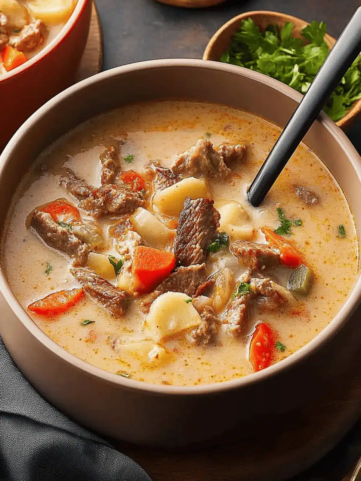 Philly Cheesesteak Soup